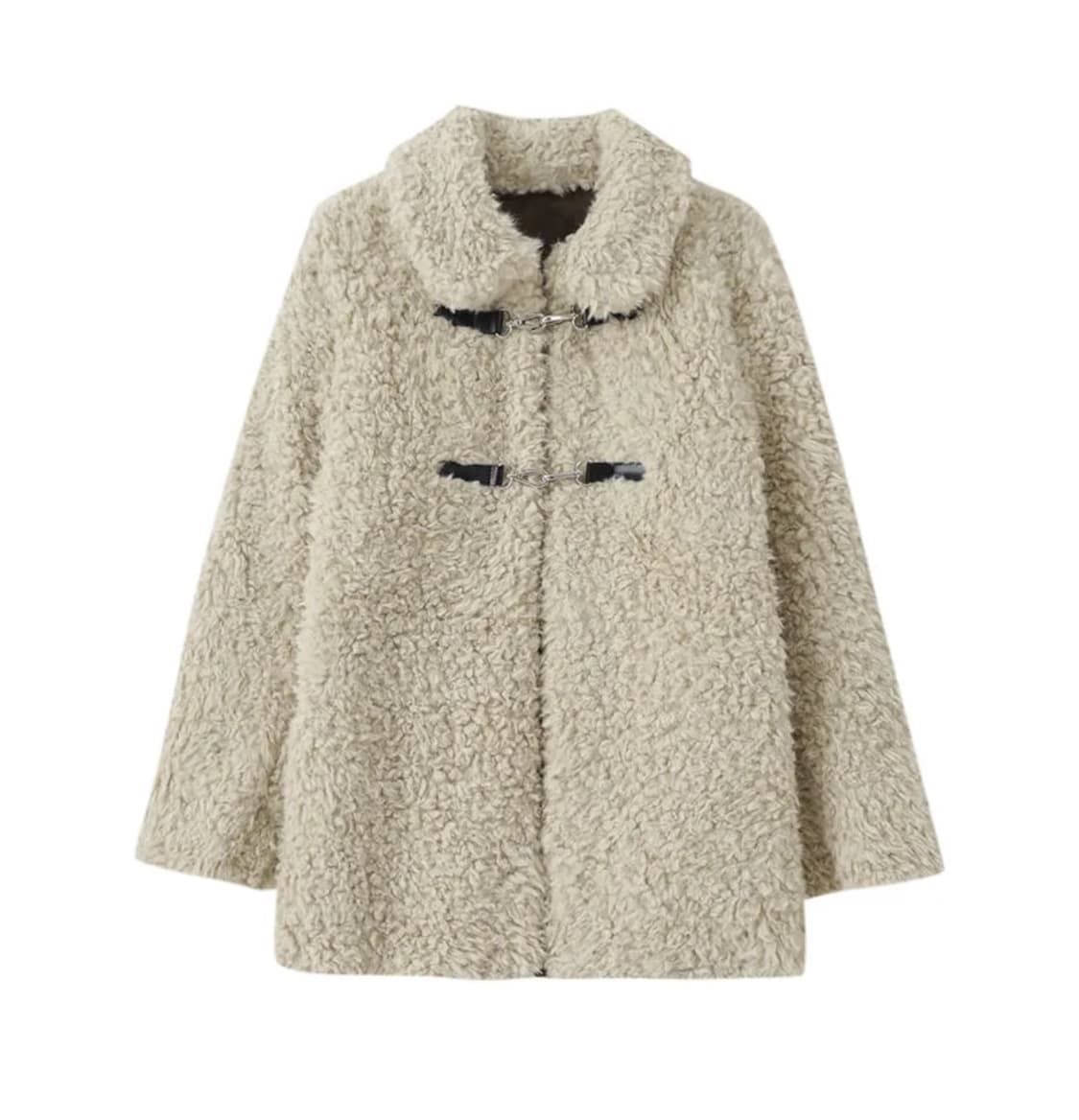 에트몽 부클 퍼 하프 코트 베이지 상품이미지4