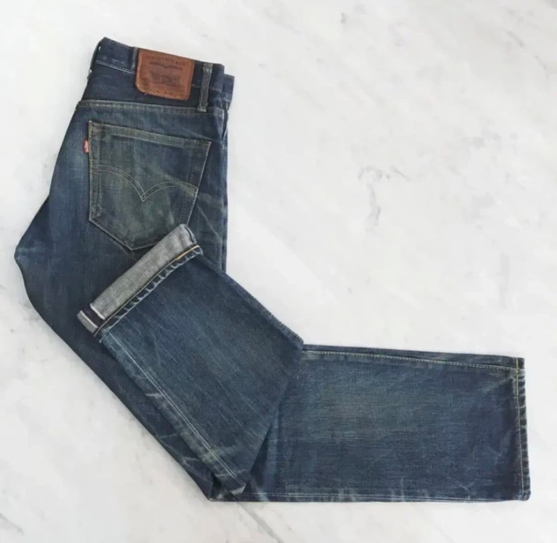 90s 리바이스 501 xx 워싱 인디고 셀비지 데님 팬츠 허리 31 상품이미지4