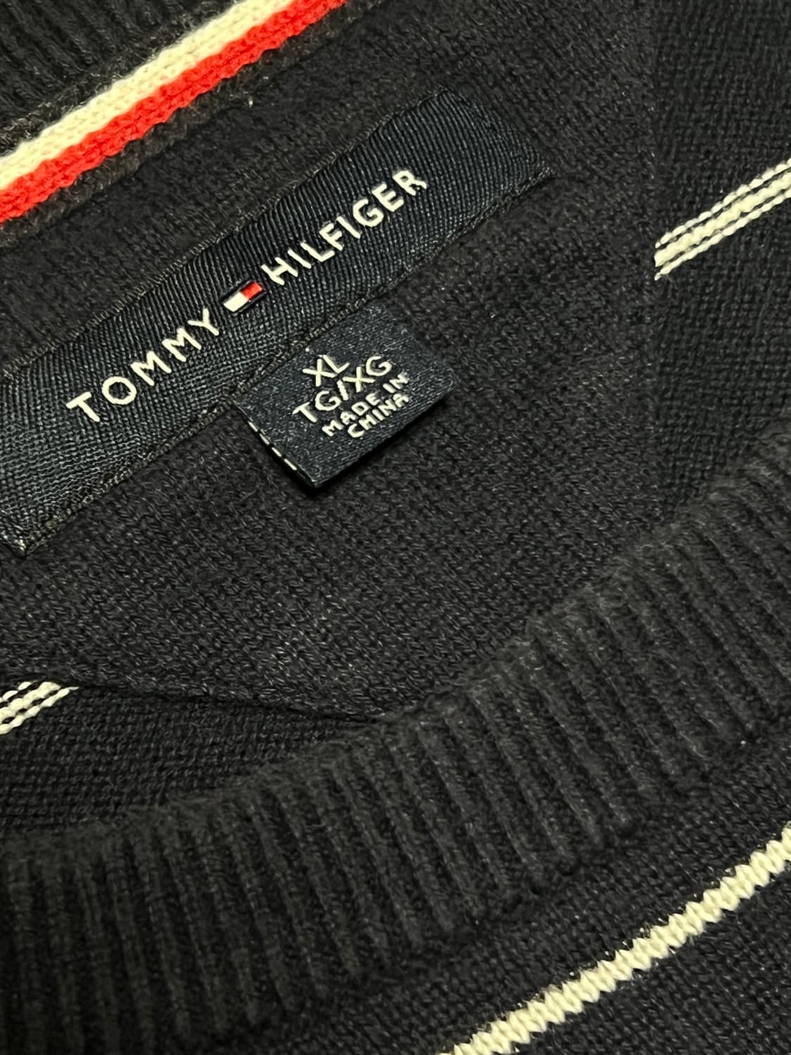 타미힐피거 스트라이프 니트 XL 네이비  상품이미지4