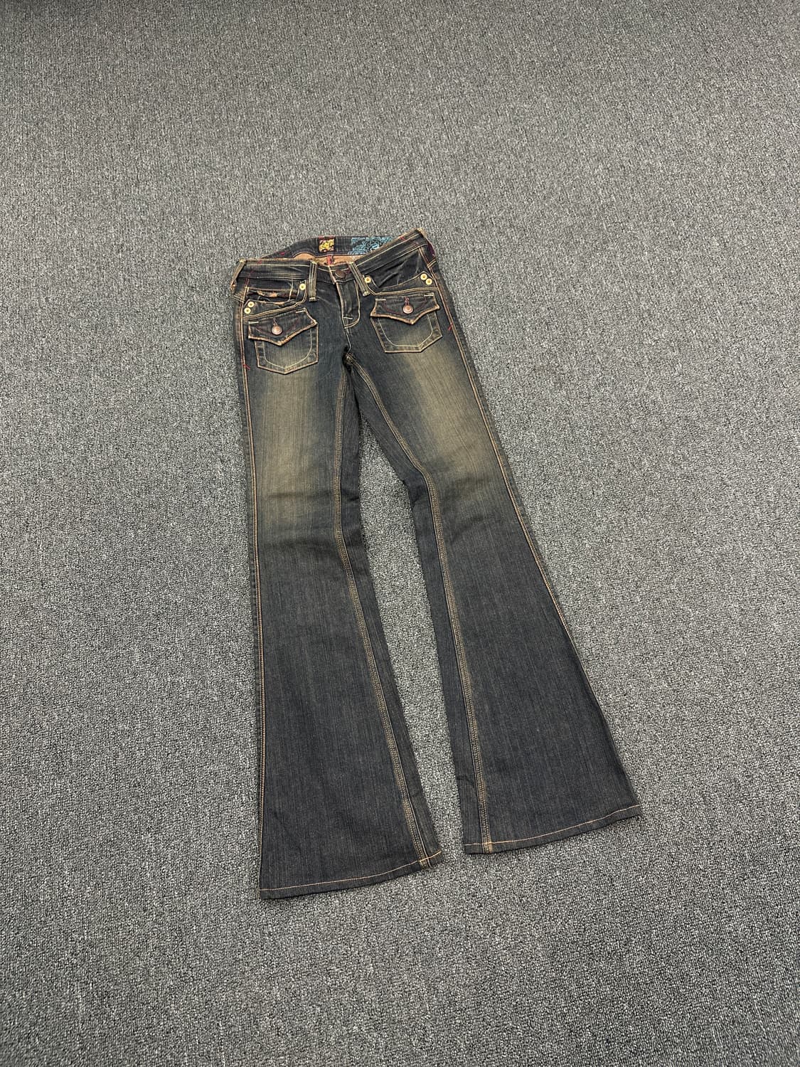 26) 재패니즈 빈티지 워싱 부츠컷 데님팬츠 y2k 상품이미지1