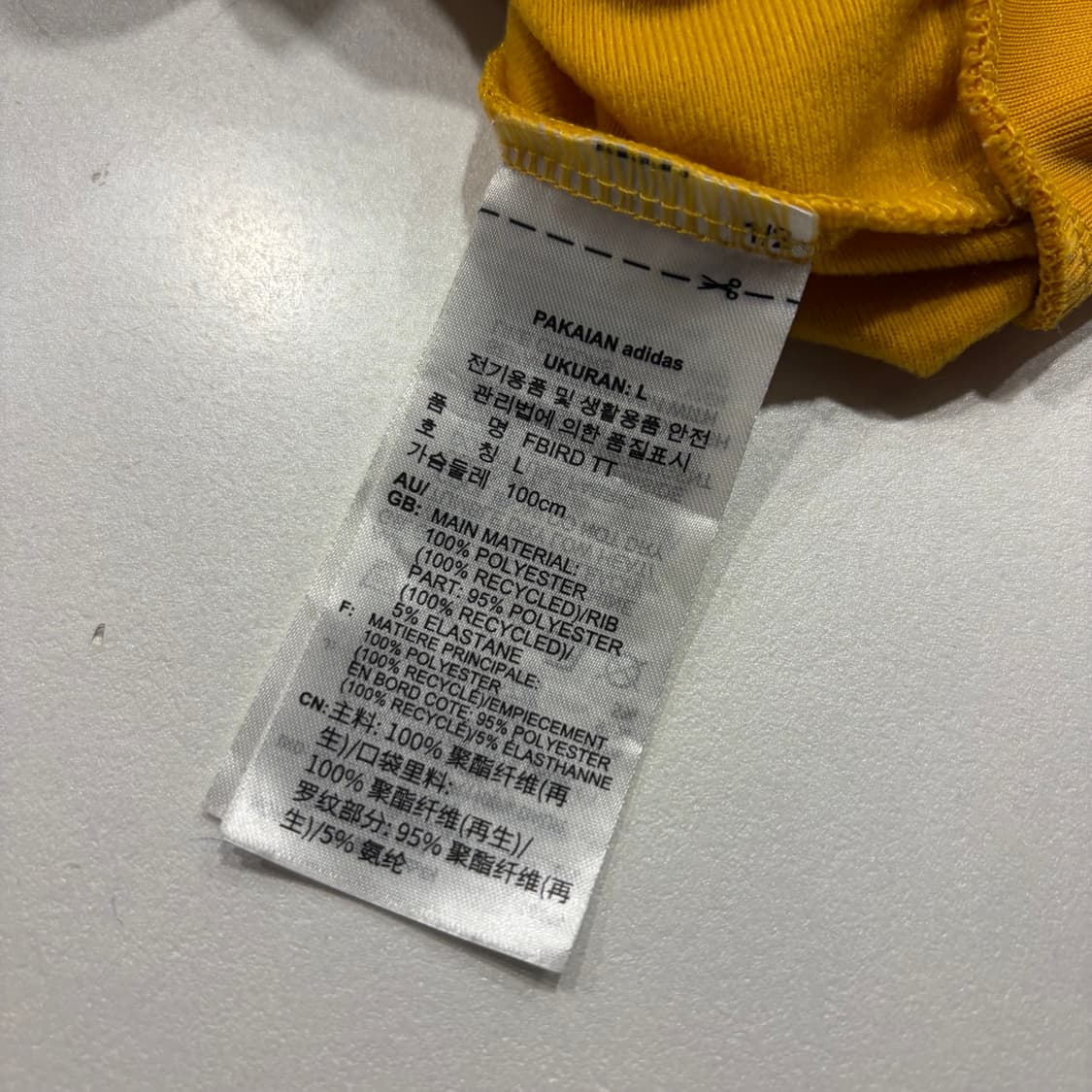 [L] 24s 아디다스 파이어버드 삼선 트랙탑 져지 옐로우 C356 상품이미지7