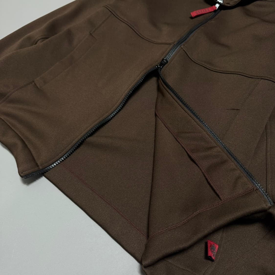 291295HOMME 브라운 하이넥 2way 집업 폴리에스터 트랙탑 상품이미지6