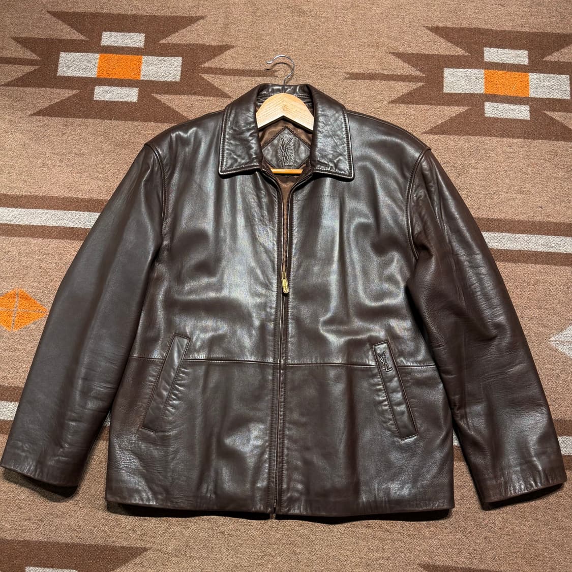 YSL 입생로랑 램스킨 레더 자켓 105 양가죽 상품이미지1