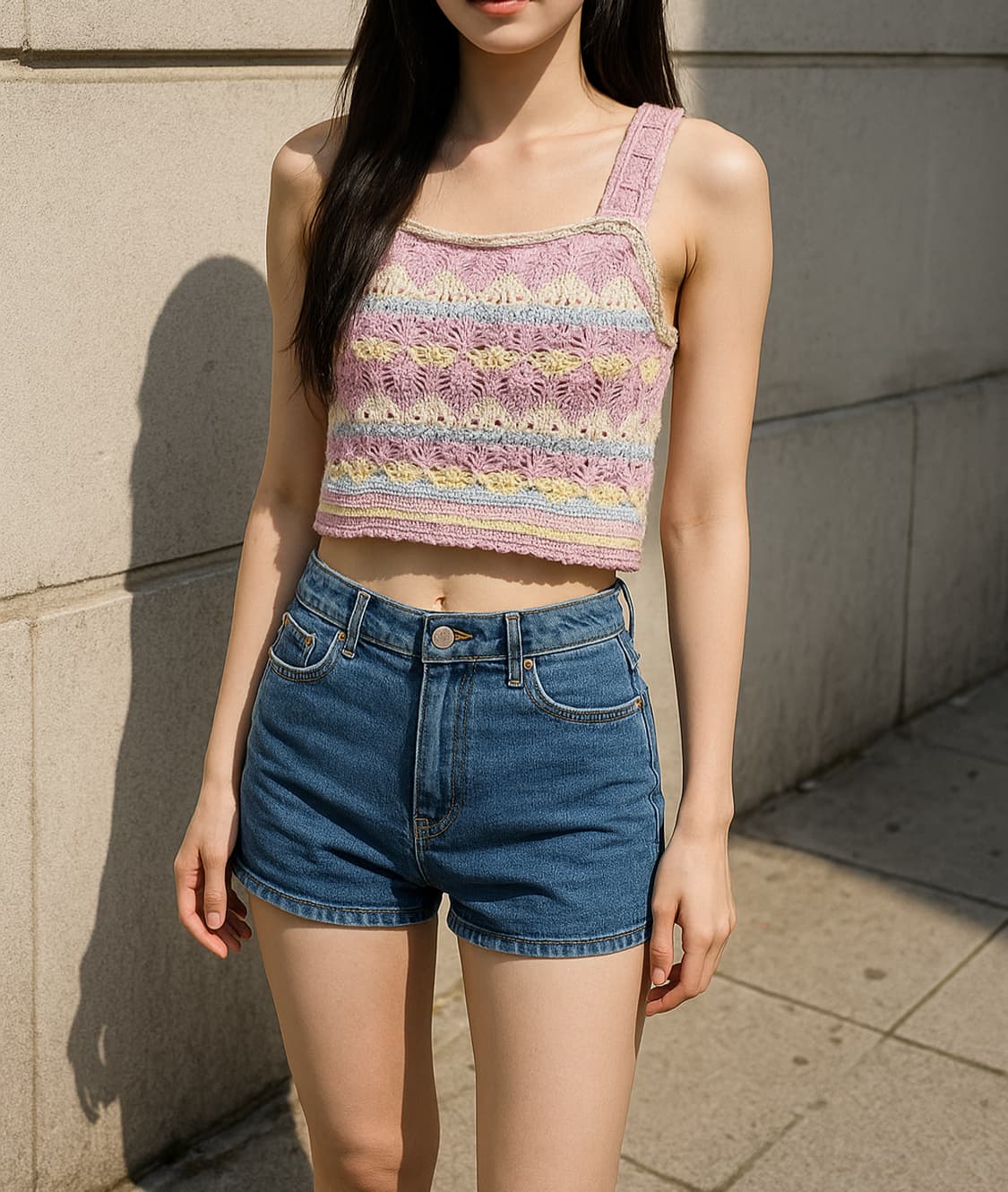 ZARA자라 파스텔 스트럭처 크롭탑_L 상품이미지1