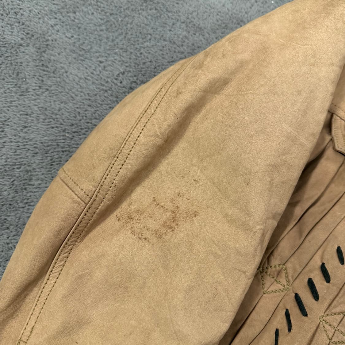 [ 정품/L ] 디젤 스웨이드 레더 가죽 웨스턴 자켓 상품이미지8