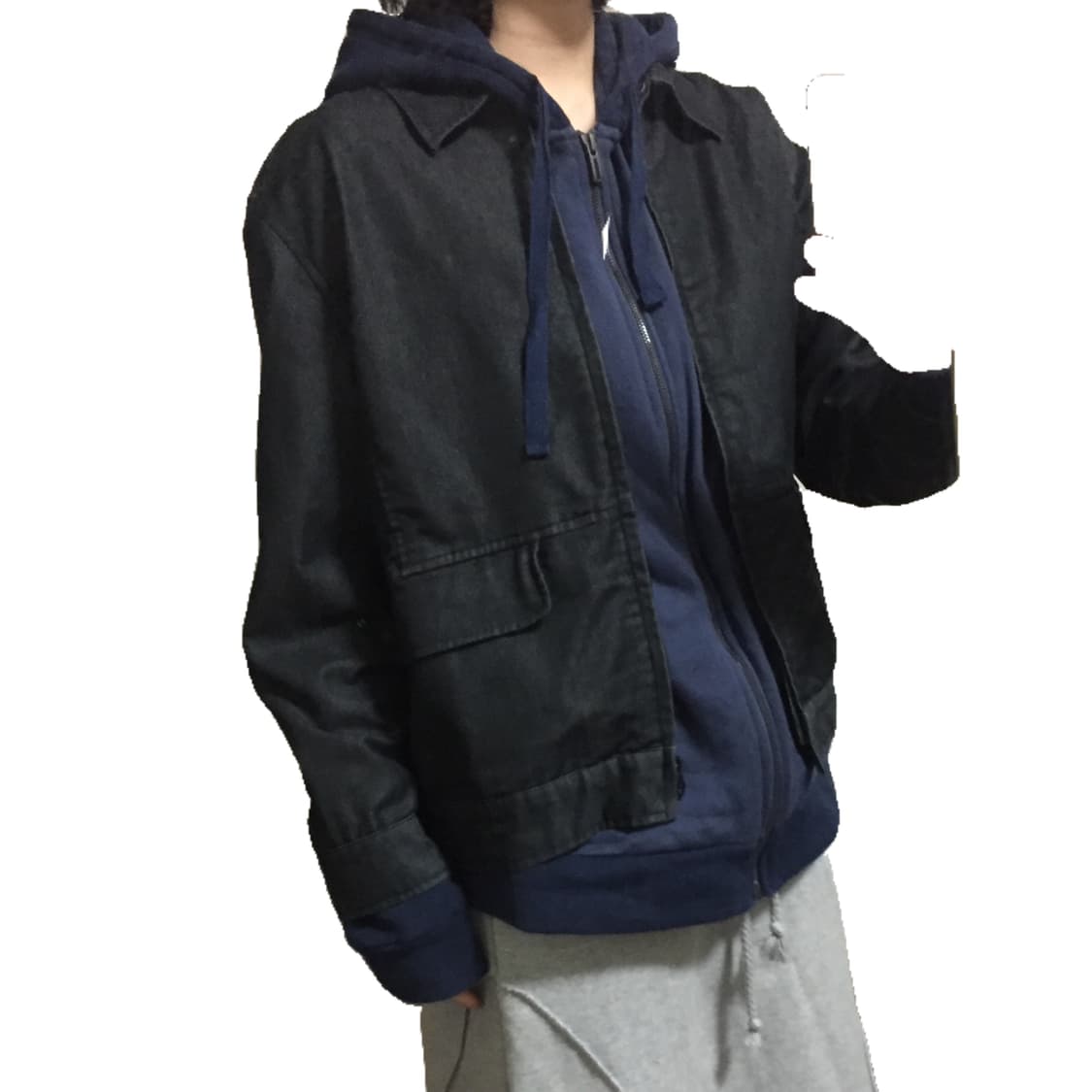 Black denim jacket 상품이미지4