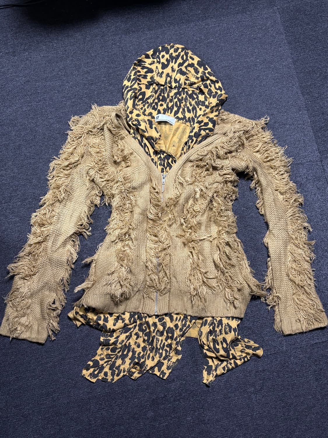 JPN Punk&Gyaru Leopard hood cardigan 상품이미지7