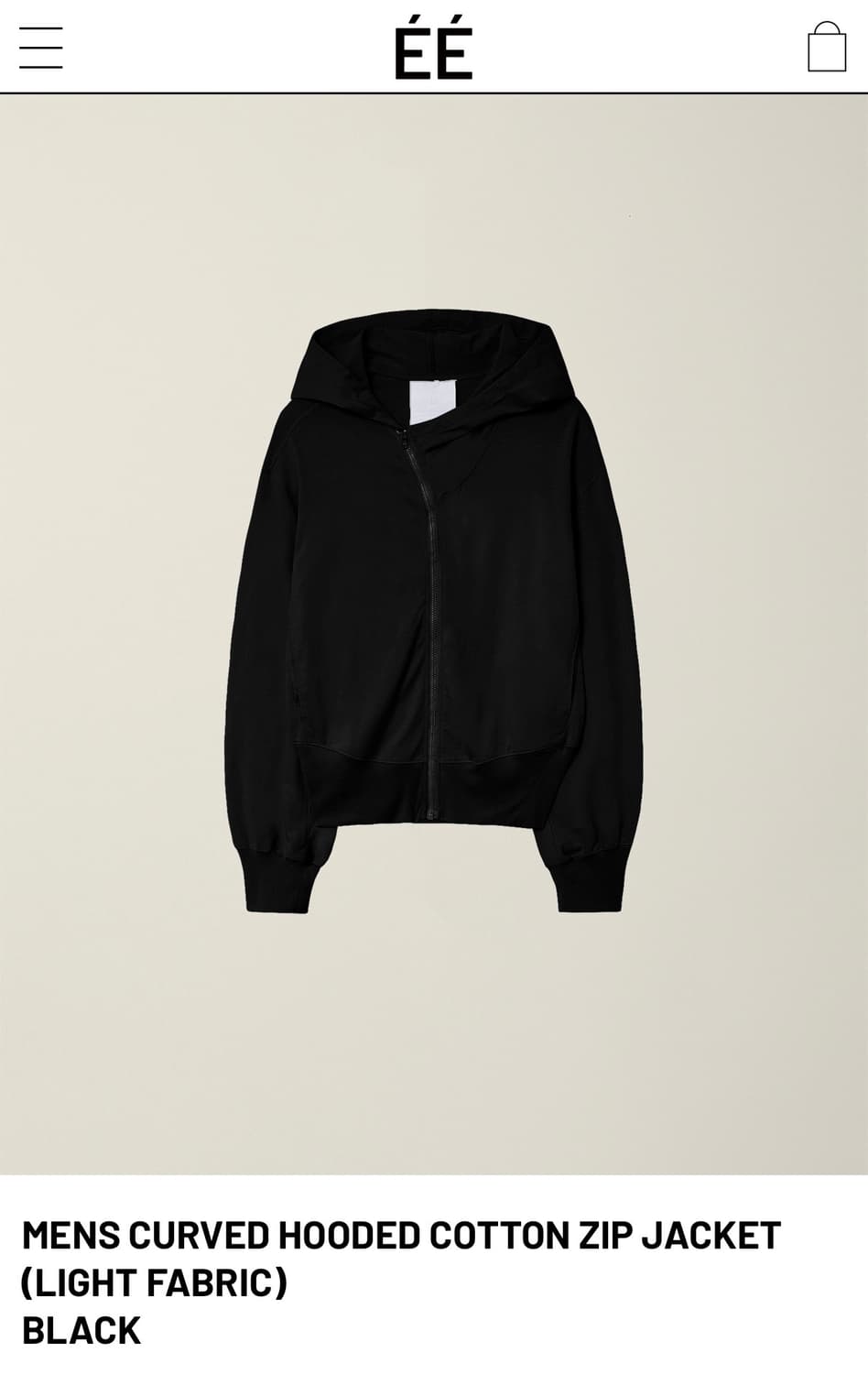 EE 커브드 후드집업 상품이미지1