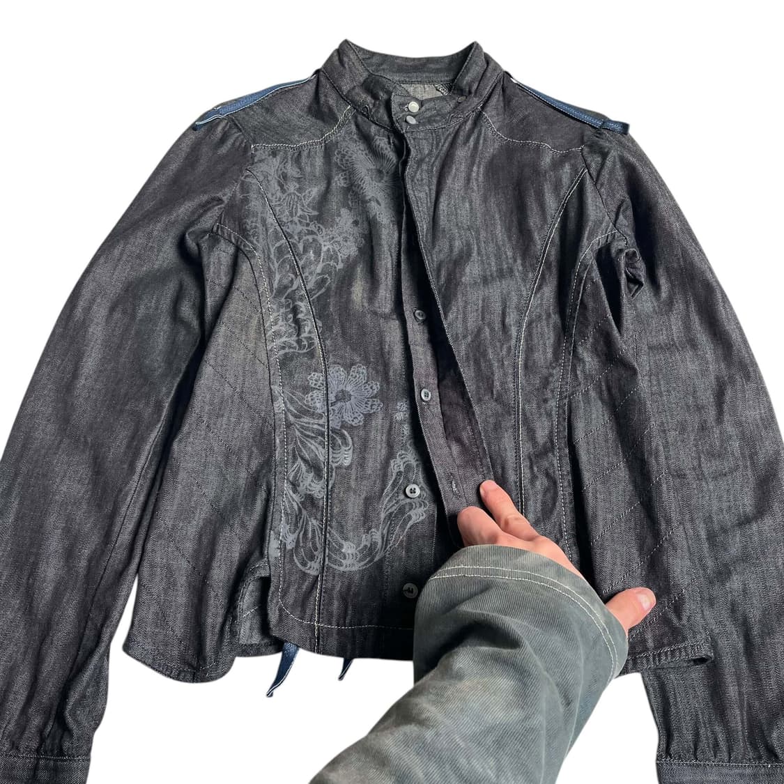 Diesel 플라워 프린팅 스티치 데님 자켓 상품이미지5