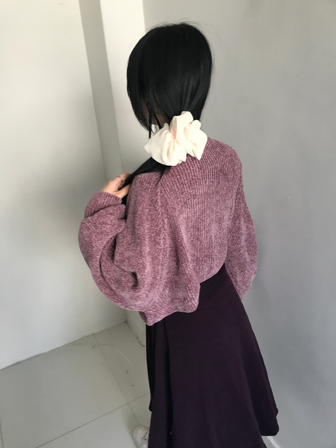 (Vintage)Puff gold button cardigan 상품이미지4