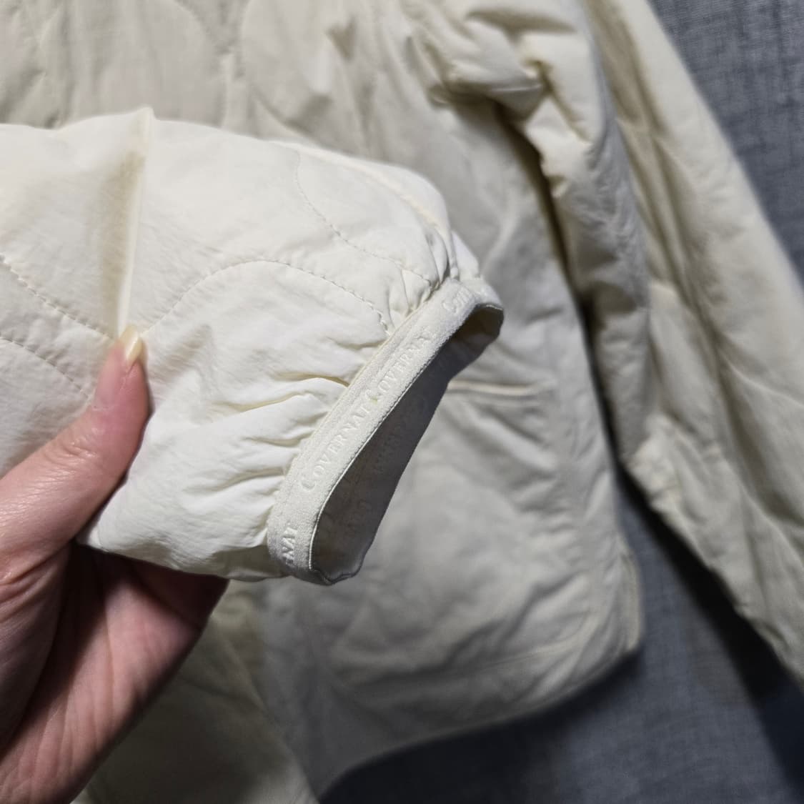 커버낫 숏 퀄팅 자켓 에크루  상품이미지6