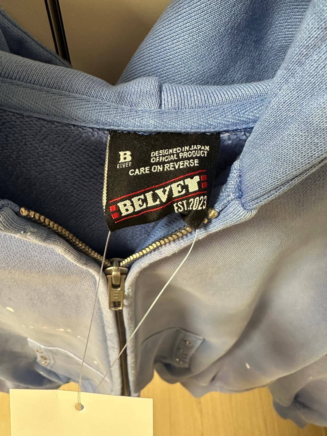 Belvet Distressed Pigment Zip Hoodie 상품이미지6