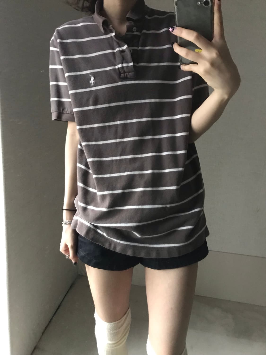 폴로 브라운 스트라이프pk 상품이미지5