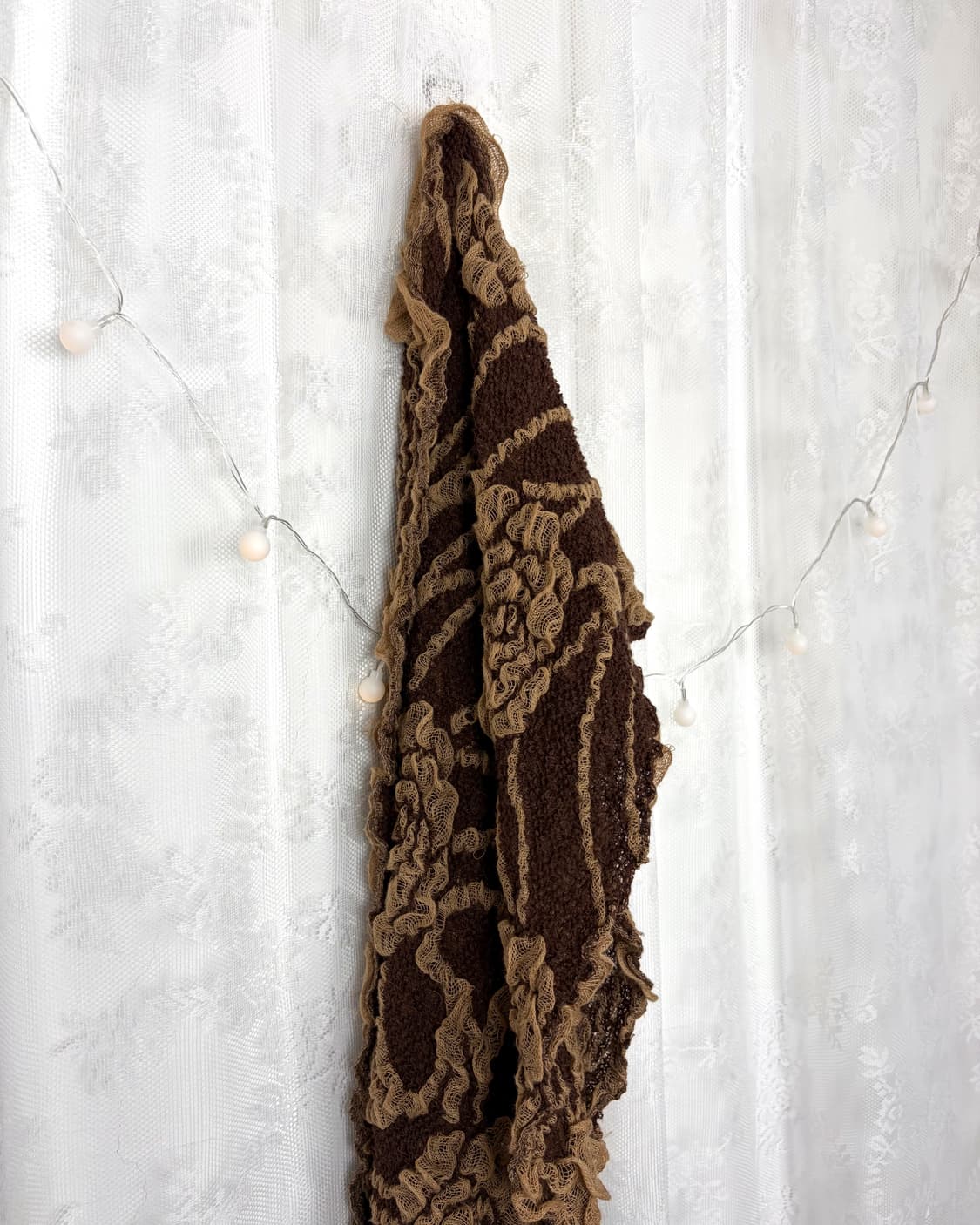 Textured ruffle knit muffler 상품이미지4