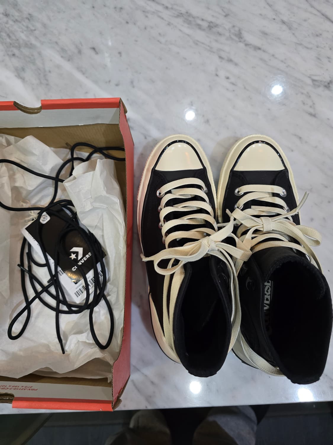 극미중고 컨버스 척70 하이 레더 이그렛 240 상품이미지9