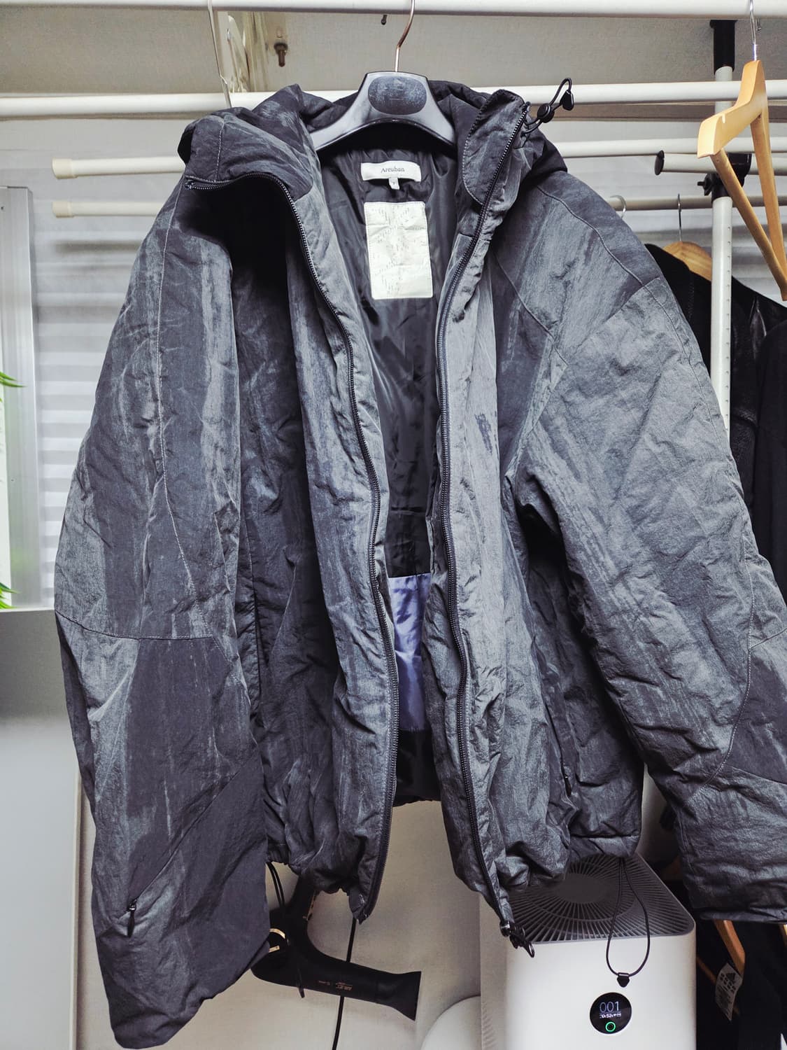 아르반 블리치 쉘 패딩 자켓 블랙 100 상품이미지2