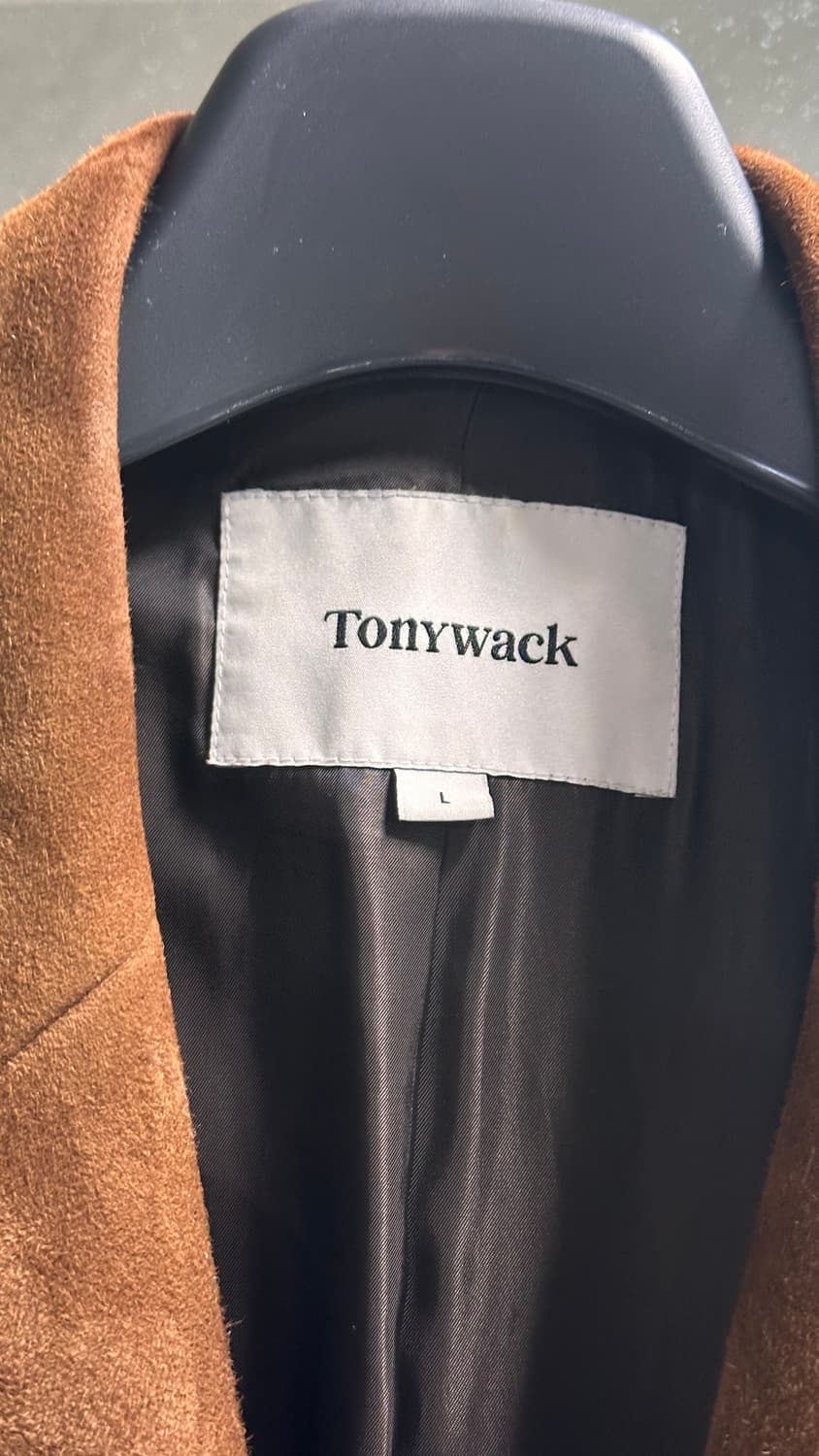 토니웩 스웨이드 테일러 자켓 L 브라운 카멜 상품이미지4