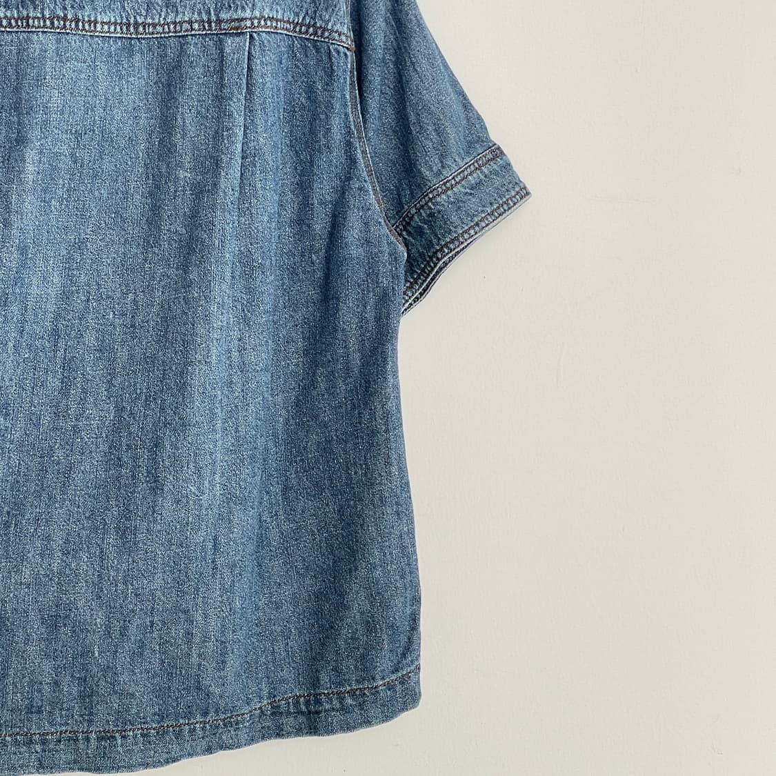 스튜디오톰보이 오버핏 데님 반팔 셔츠 상품이미지6