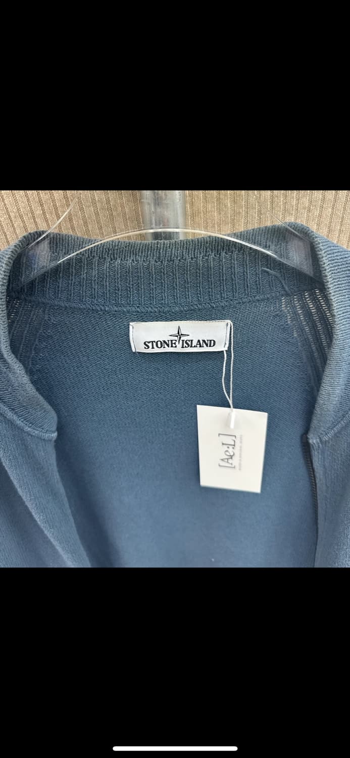 스톤아일랜드 블루 니트집업 상품이미지3