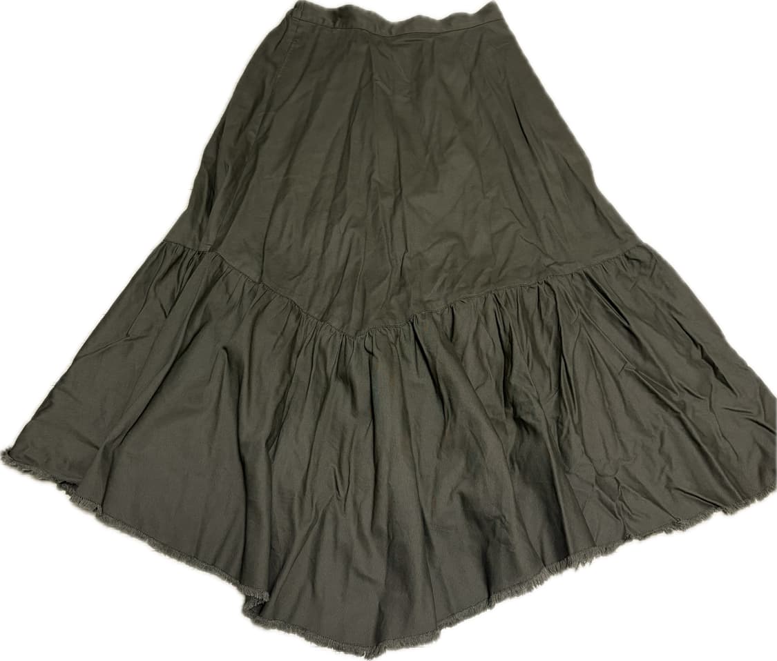 빈티지 그런지페어리 프린지 언발 롱스커트 상품이미지1