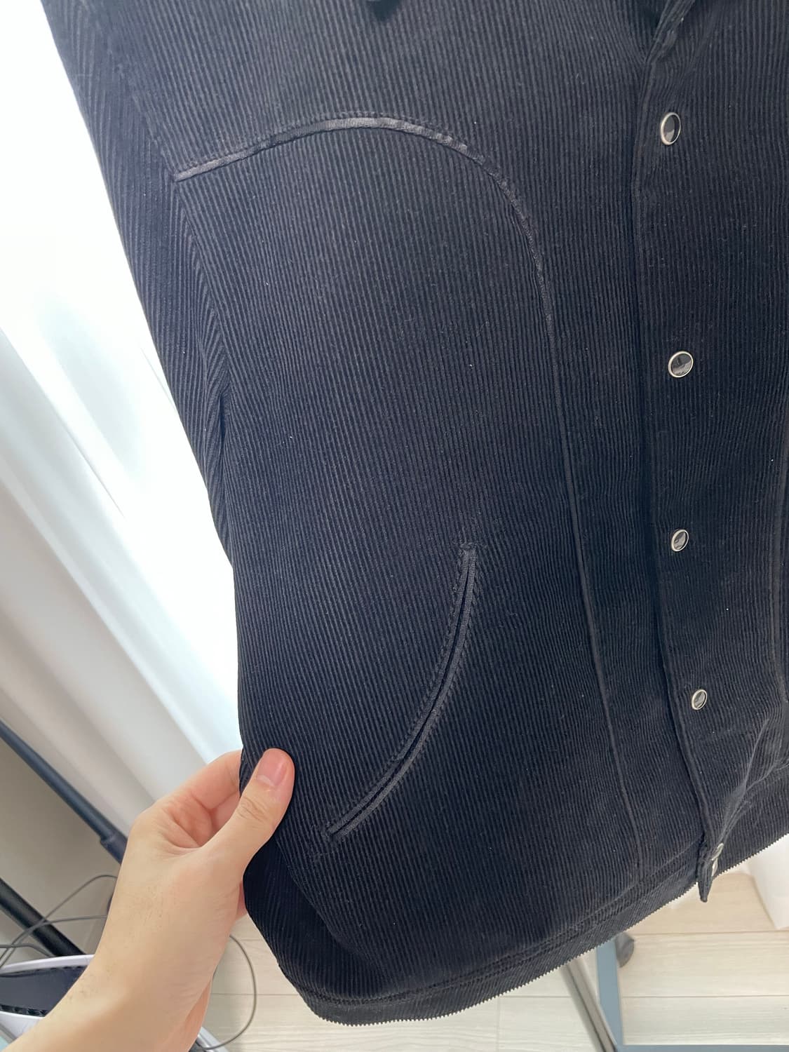 토니웩 코듀로이 블랙 자켓 XL 상품이미지3