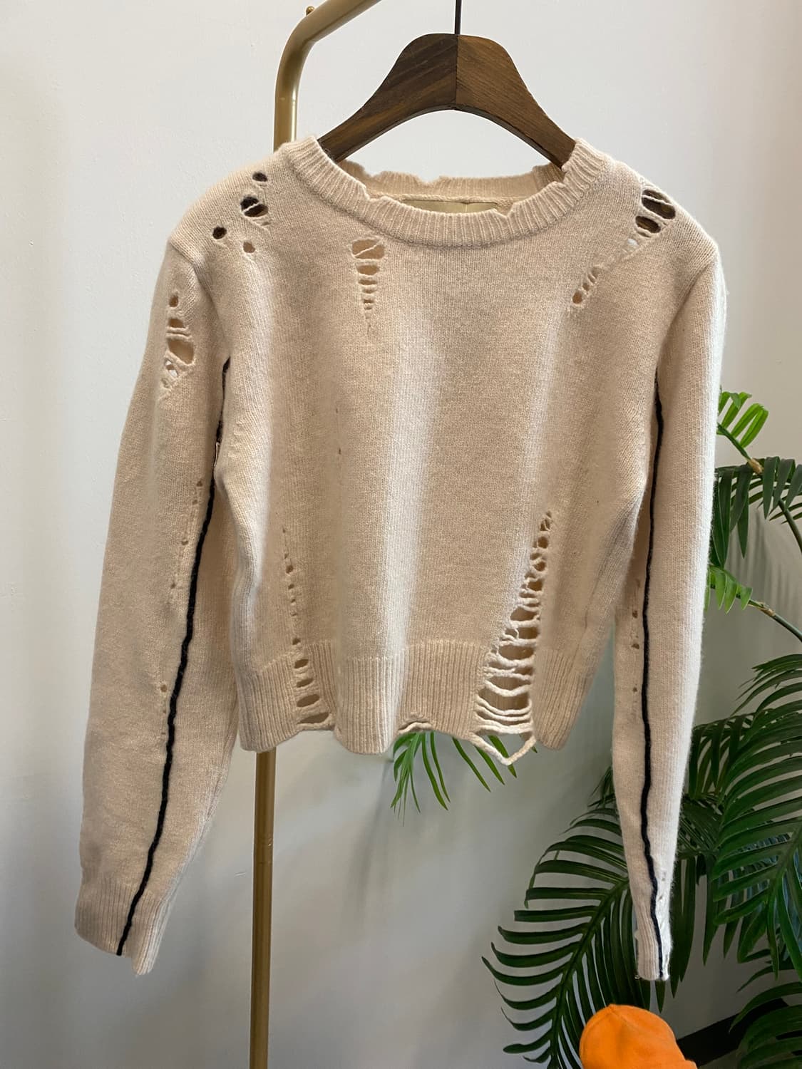 [S]마뗑킴 울 캐시미어 크롭 니트 상품이미지1