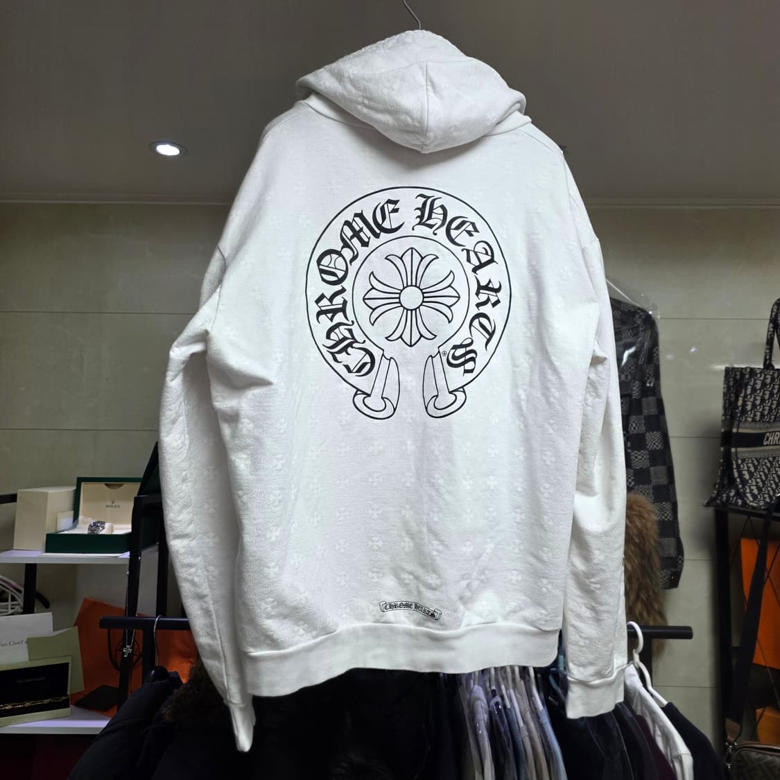 {클로젯}[국내 유일 매물]크롬하츠 버티컬 플러스크로스 올오버 후드집업 상품이미지6