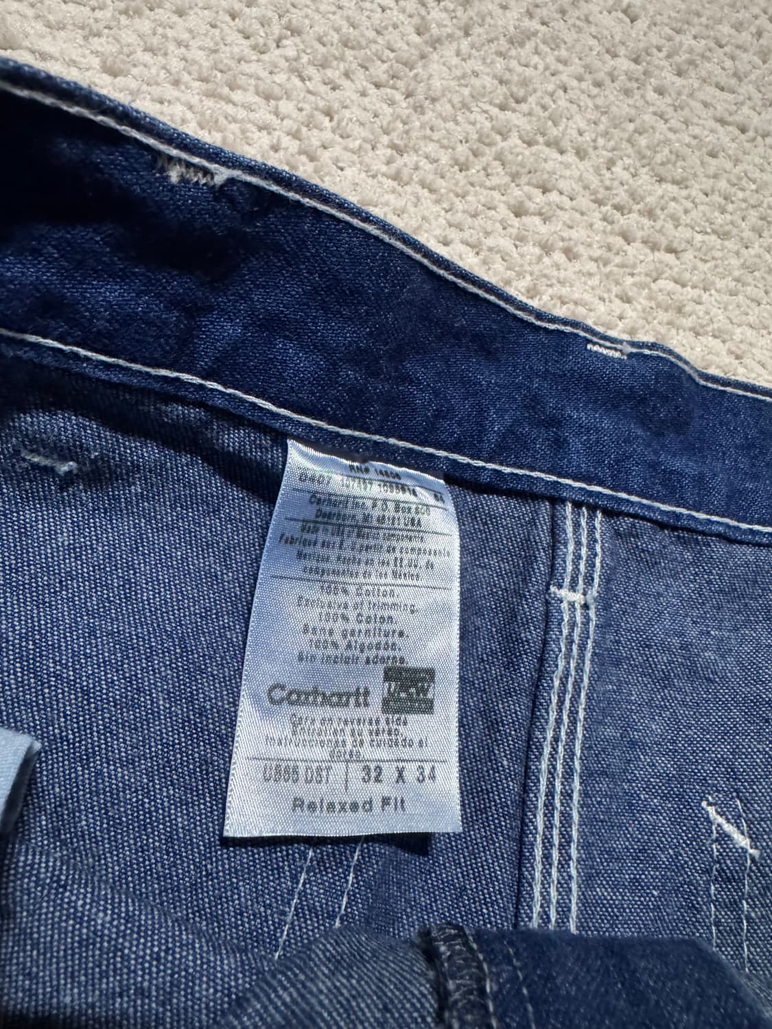 00s USA 칼하트 Carhartt 워크 데님 팬츠 W32 상품이미지7