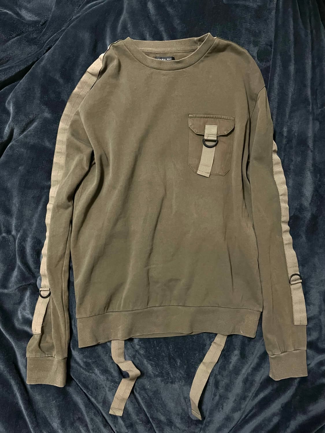 00s 빈티지 벨티드 포인트 롱슬리브 맨투맨 Vkei그런지밀리터리코르티스 상품이미지1