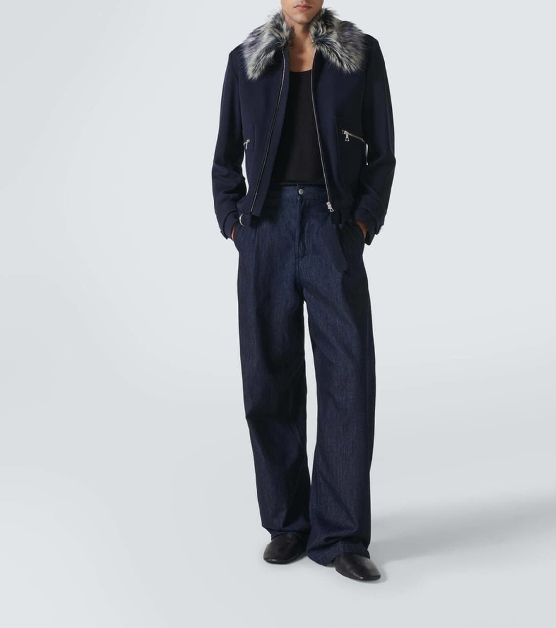 드리스 반 노튼 퍼 봄버자켓 상품이미지2