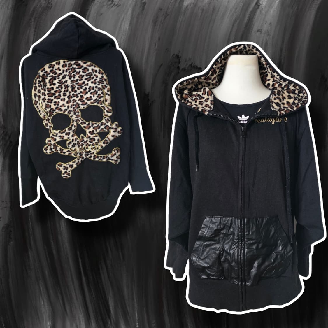 스컬 호피 후드집업 상품이미지1