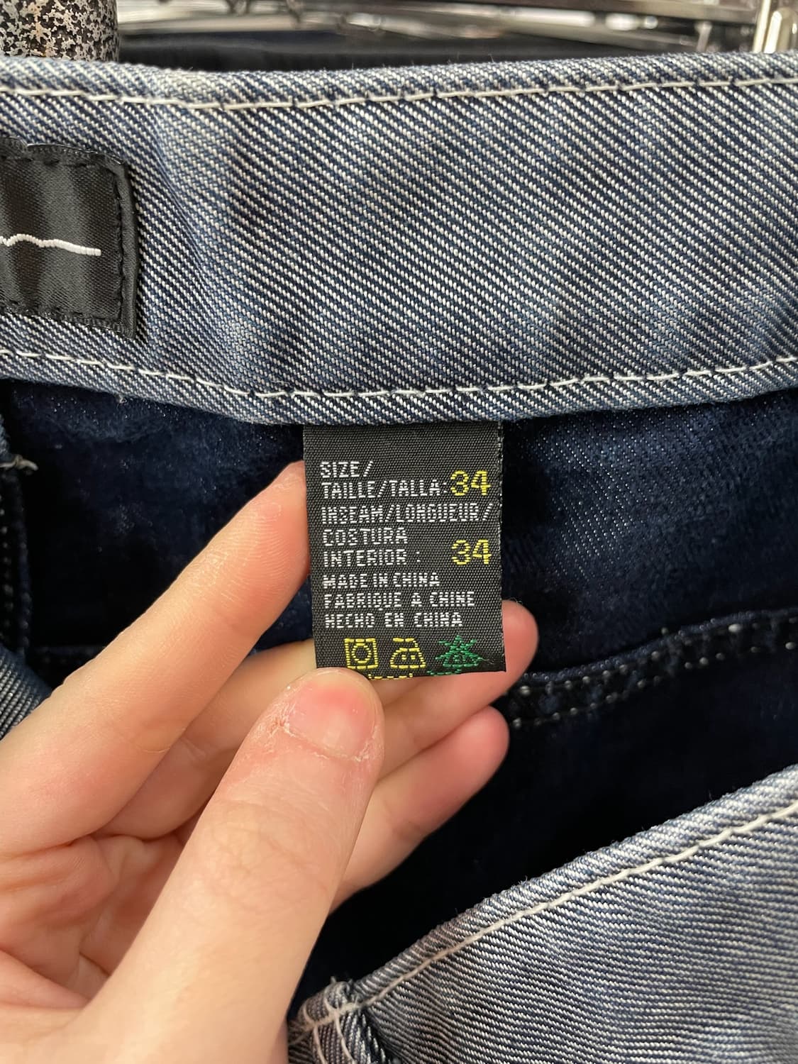 90-00s Sean john 션존 실버데님 카펜터 팬츠 상품이미지10