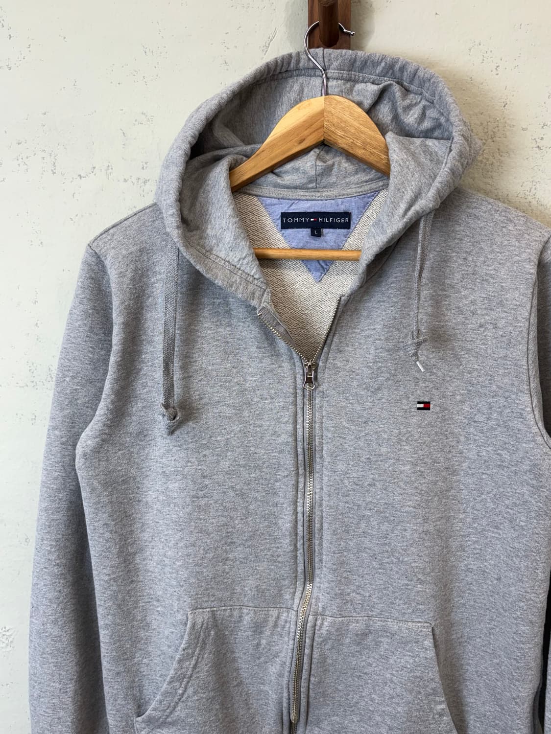 타미힐피거 로고 후드집업 그레이 상품이미지5