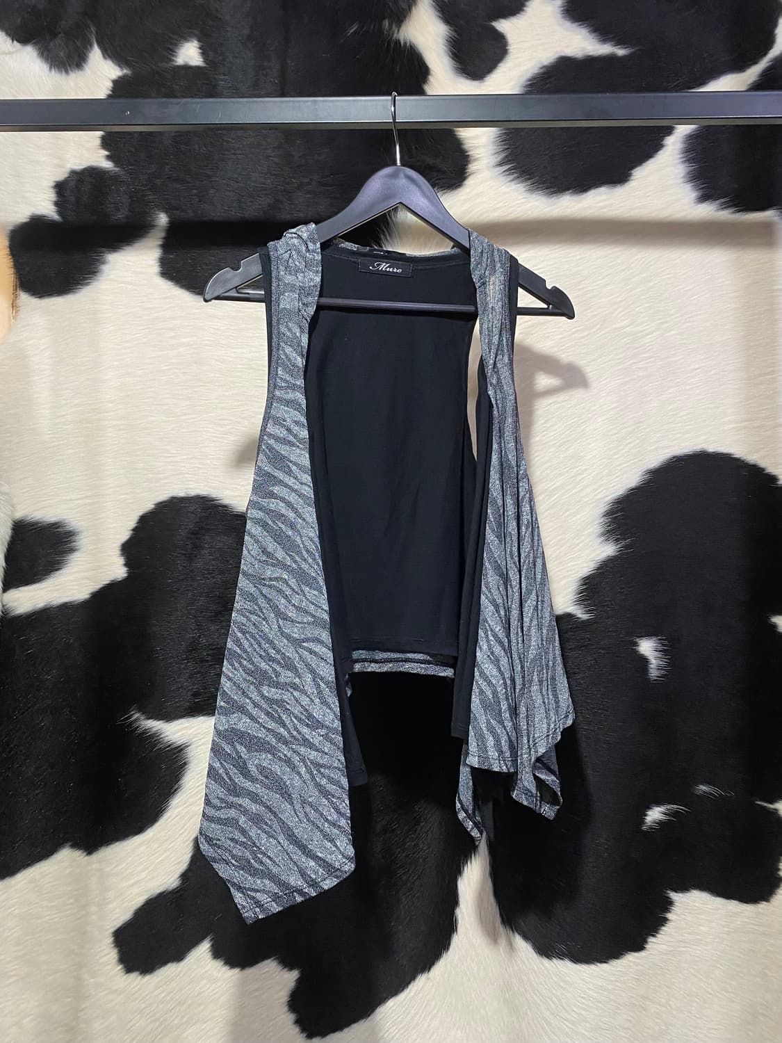 Mure 지브라 레이어드 후드 베스트 상품이미지2