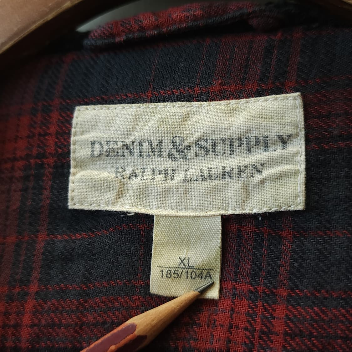 폴로 데님앤서플라이 플레드 셔츠 체크 후드 셔츠 Xl 상품이미지4