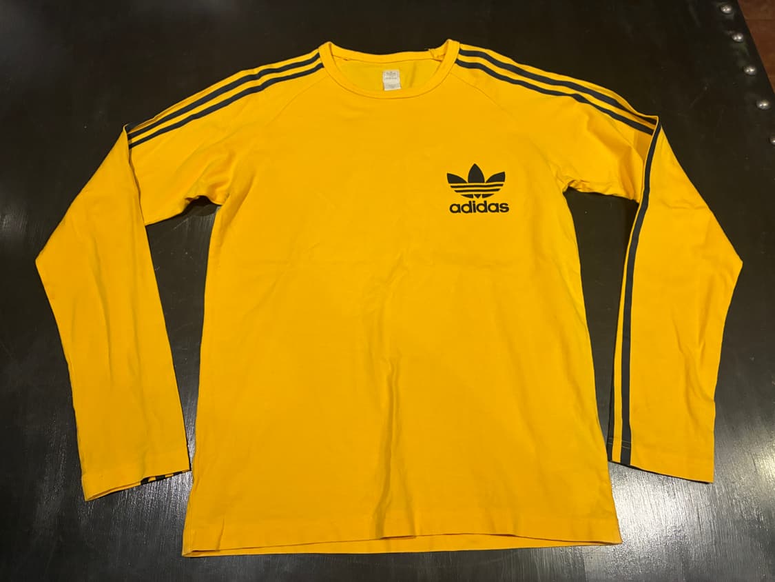 100) 아디다스 오리지널 래글런 롱슬리브 옐로우 상품이미지1