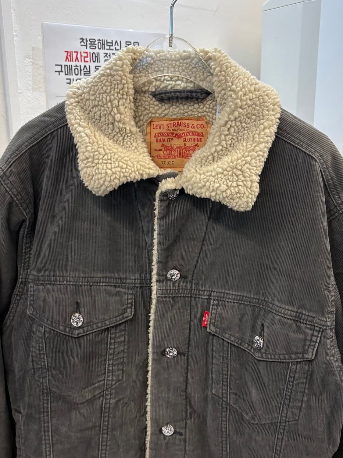 LEVI'S chacoal fleece trucker jk 상품이미지2