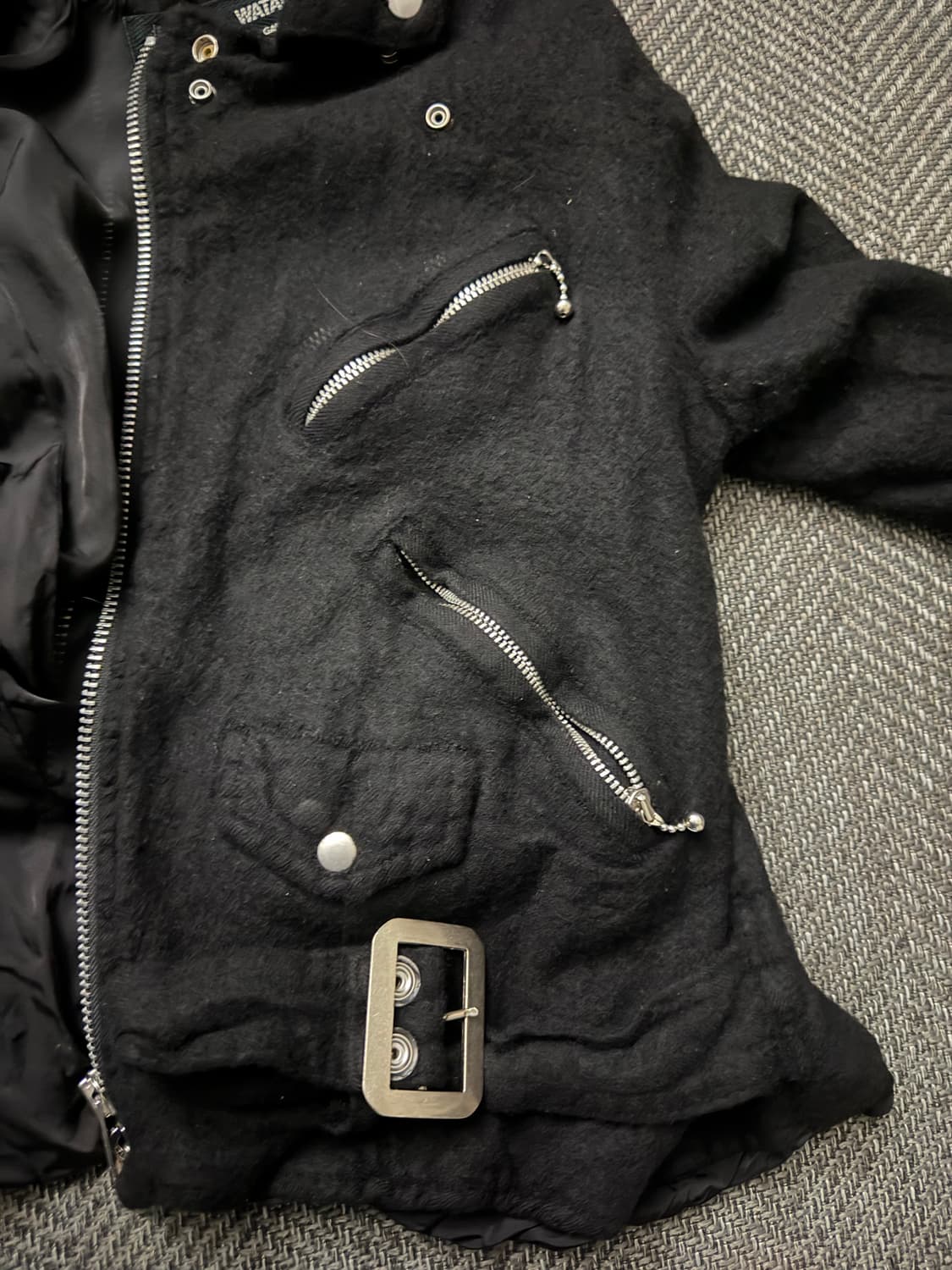 꼼데가르송 준야와타나베 07 축융 울 라이더 자켓 S 상품이미지3