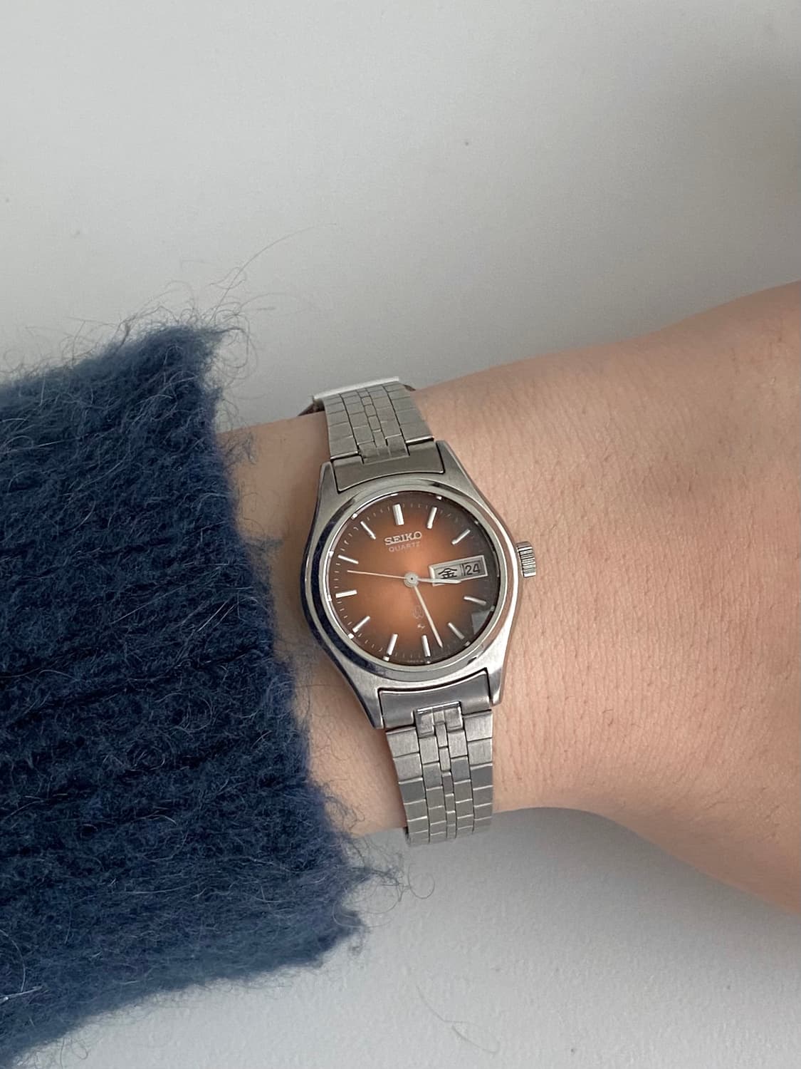 Seiko 세이코 브라운 그라데이션 데이데이트 쿼츠 상품이미지9