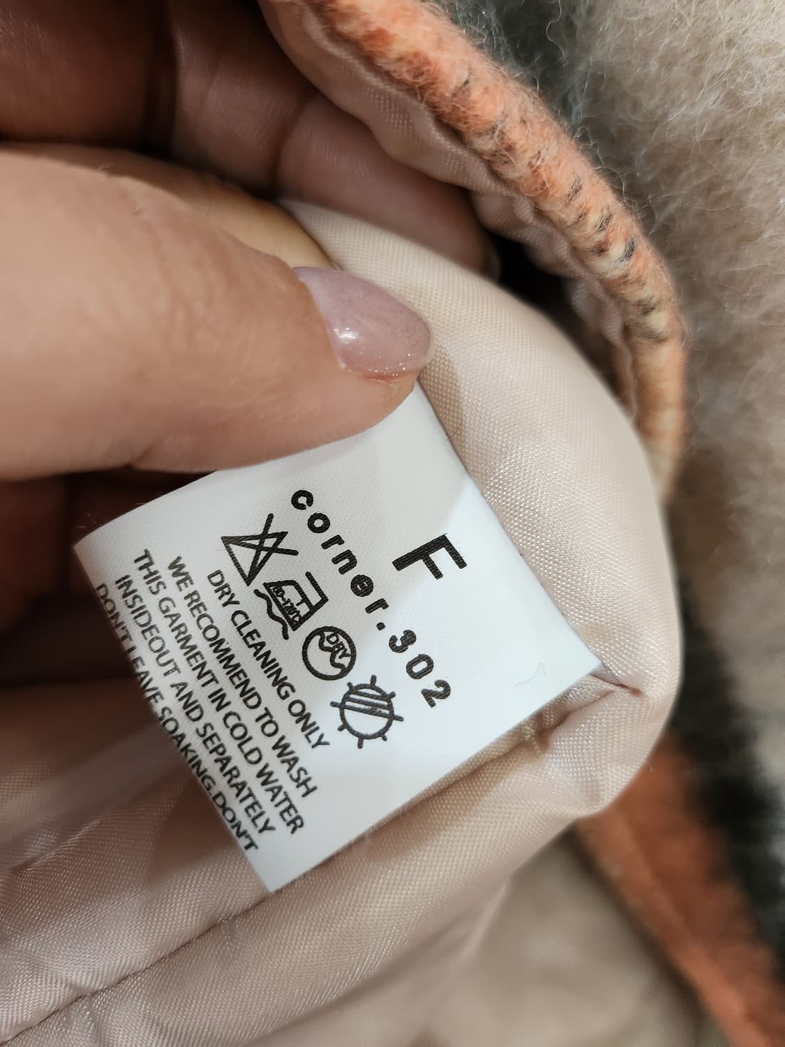 177) 여성 누빔안감 체크 박시자켓 상품이미지6