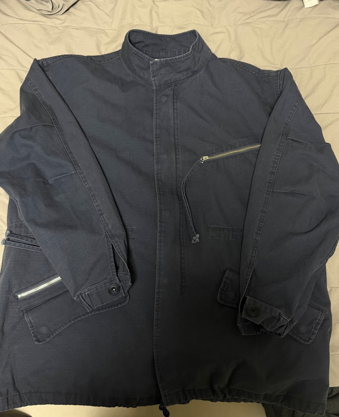 노운 noun faded filed jacket navy 상품이미지7