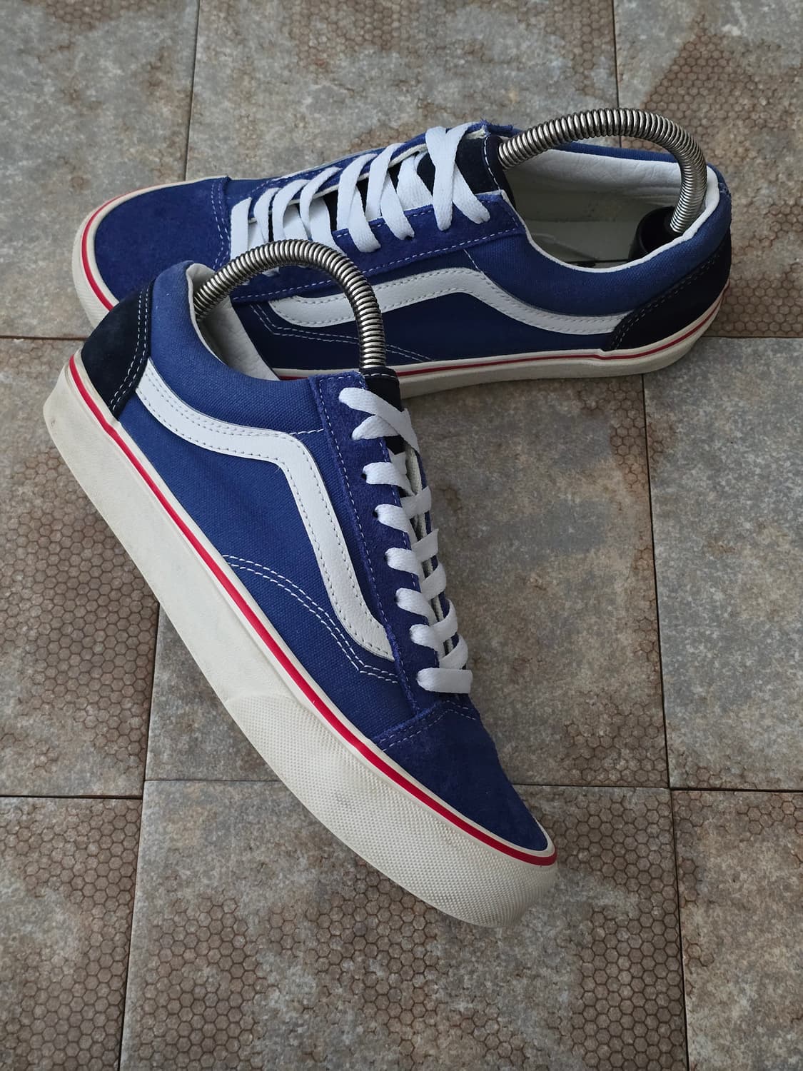 (260)반스 스타일 36 블루 화이트 상품이미지7