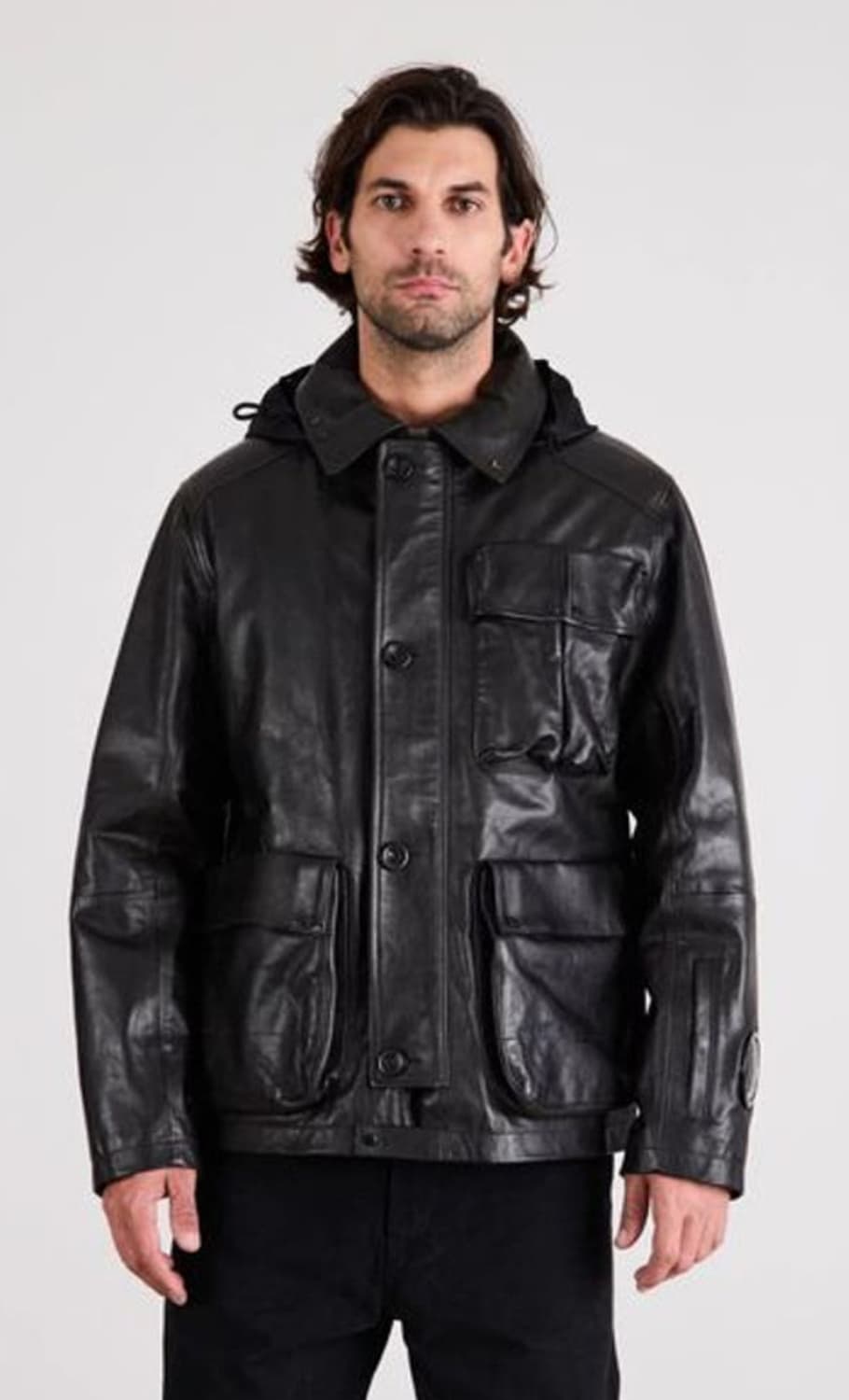 C.P.컴퍼니 레더 후드 재킷 상품이미지1