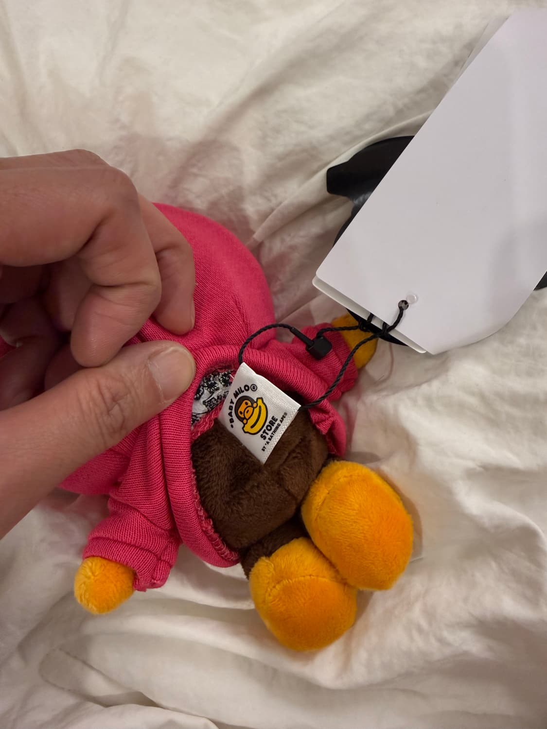 베이프 마일로 핑크 후드 플러시 키링 (새상품) 상품이미지5