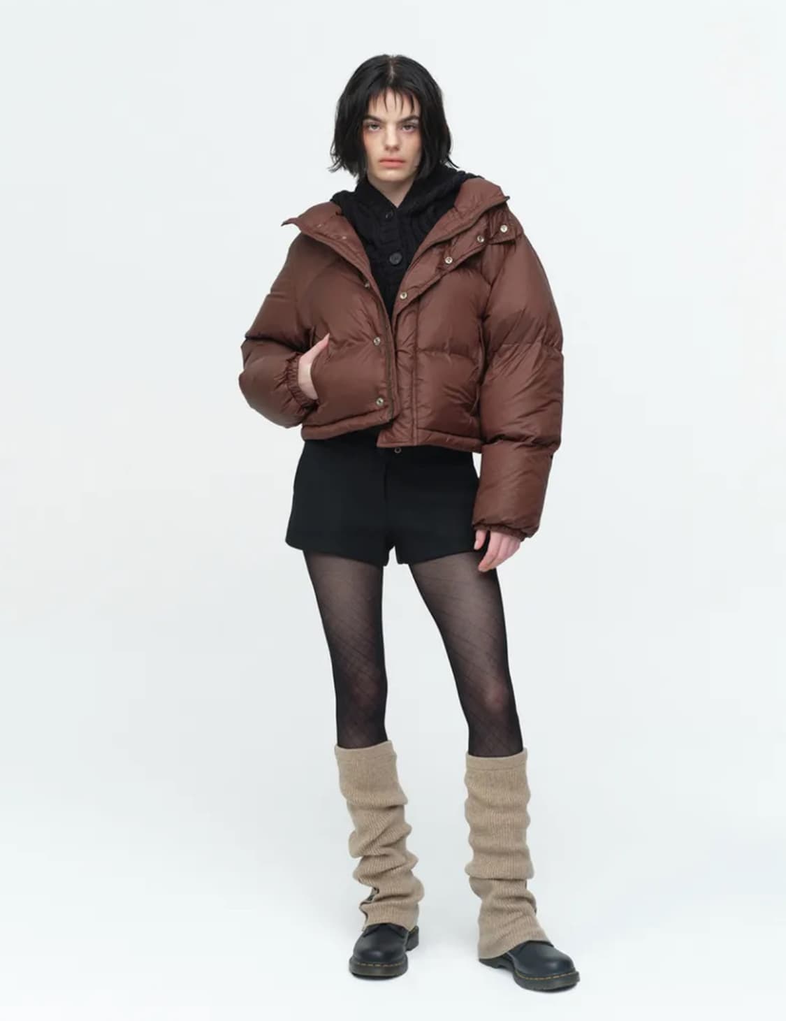 밀로우먼 커브드 숏 푸퍼 자켓 상품이미지1