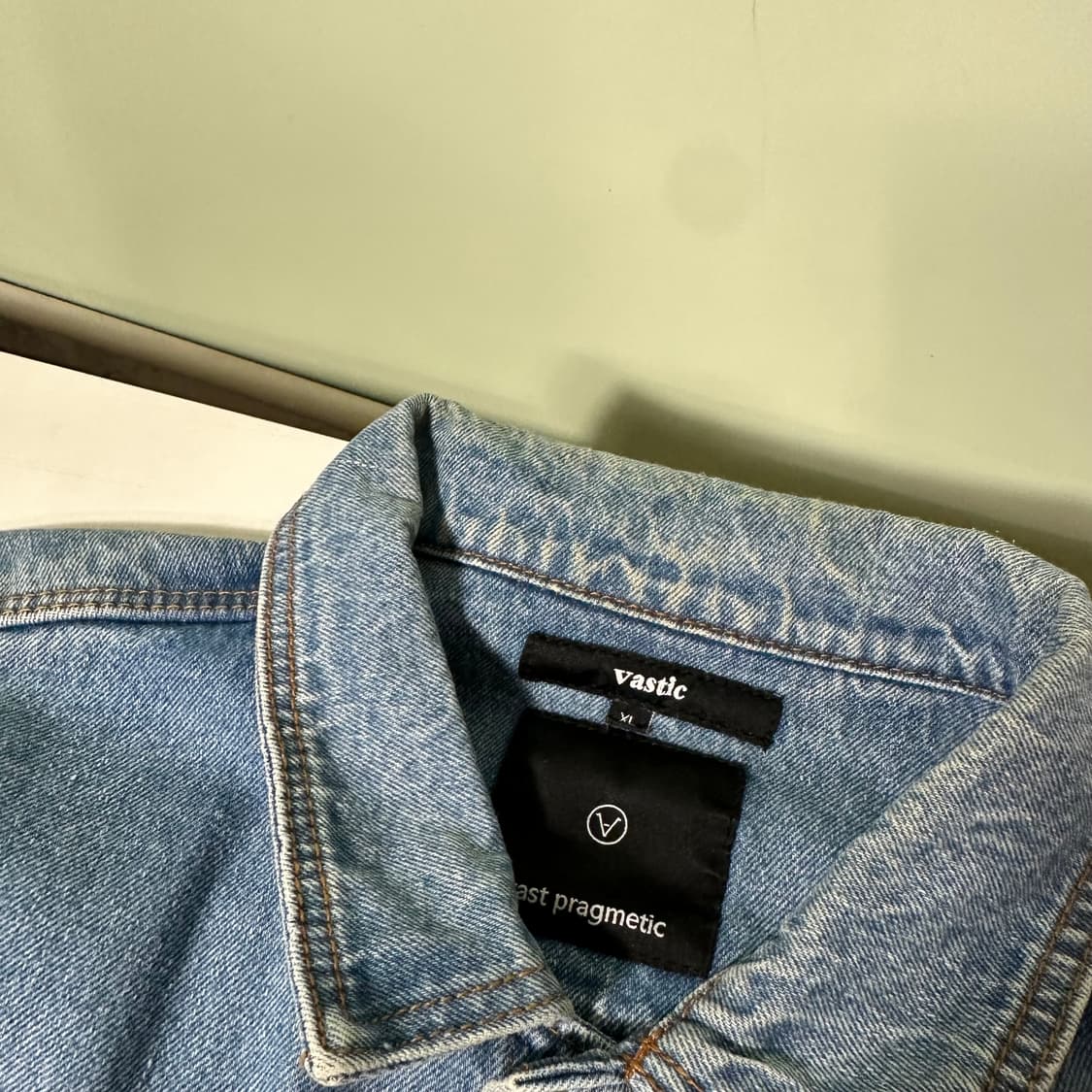 L-XL 바스틱 빈티지워시드 워크 청자켓 데님 트러커자켓 상품이미지2