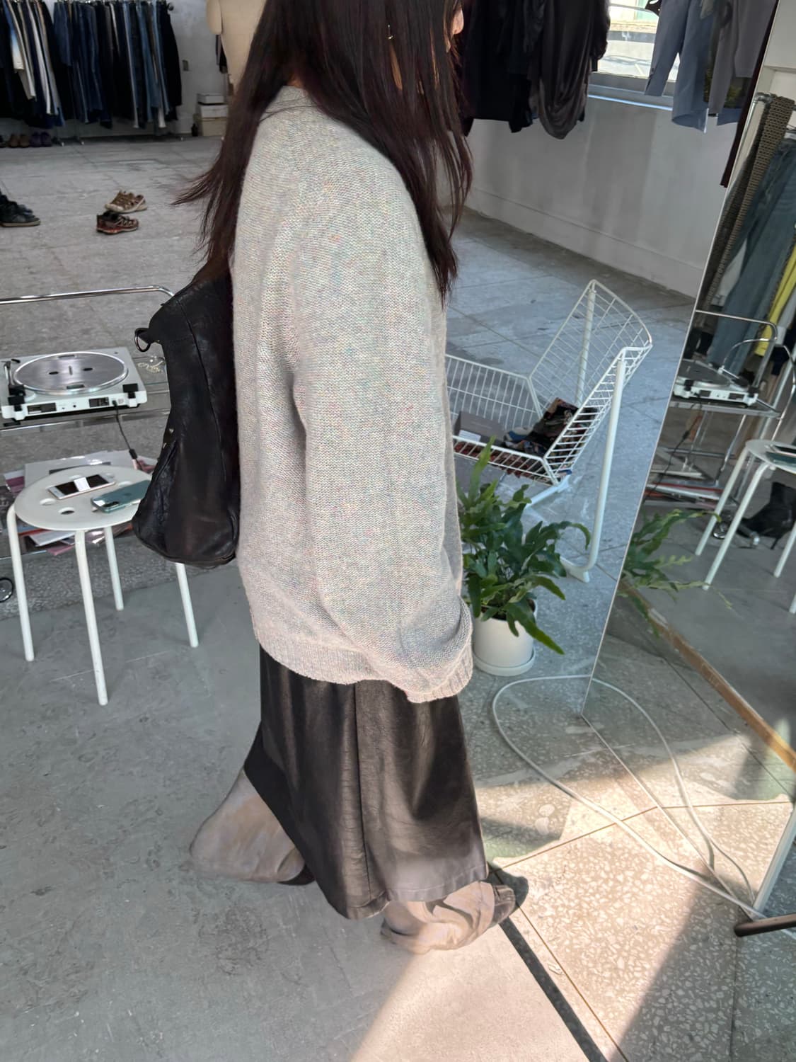 꼼데가르송 트리콧 1996AW 레이가와쿠보 레더 스커트 상품이미지2