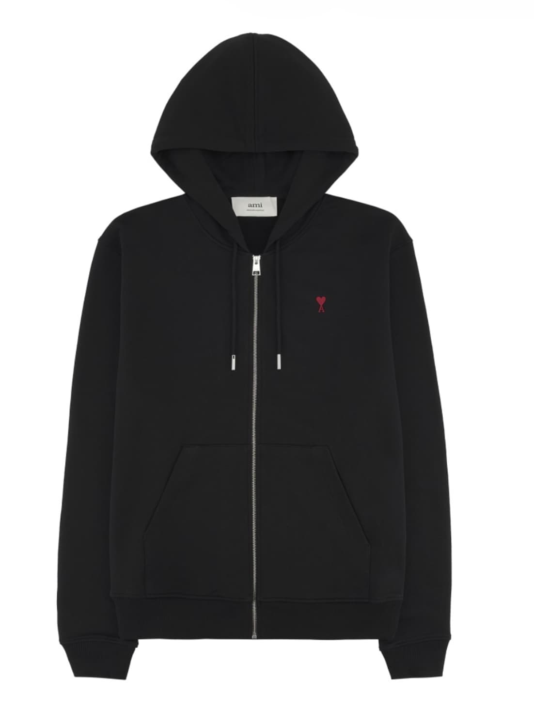 아미 스몰 하트 로고 후드집업 블랙 상품이미지1