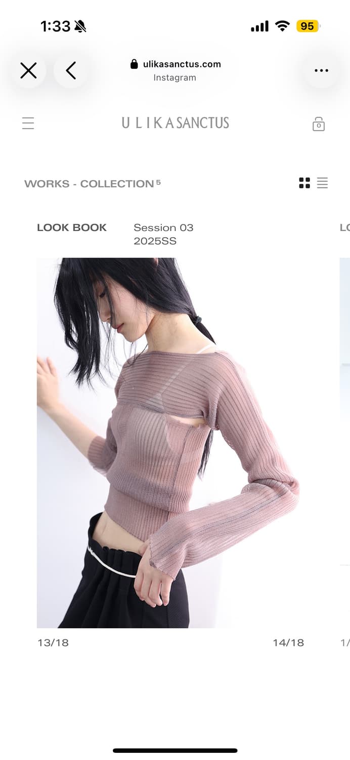 Ulika Sanctus 울리카 상투스 시어탱크탑 핑크 상품이미지1