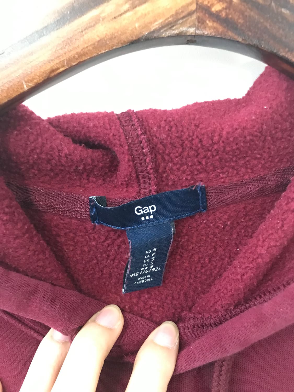 Gap 갭 버건디 후드티 상품이미지7